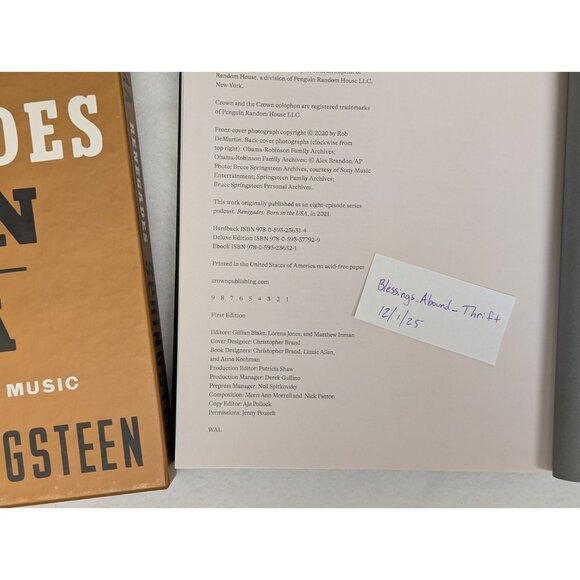 Renegades Born in the USA Obama + Springsteen SIGNED 1st First Print Edition NEW - Picture 9 of 14